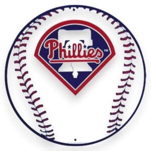 Philladelphia Phillies Round Metal Sign