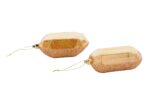 Gold Gem Ornaments, Set of 2