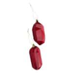 Red Gem Ornaments, Set of 2