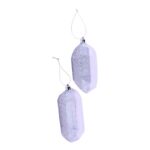 Silver Gem Ornaments, Set of 2