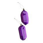 Purple Gem Ornaments, Set of 2