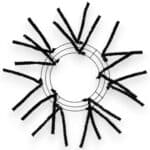 10-20" Black Wire Wreath Frame