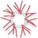 10-20" Red Wire Wreath Frame