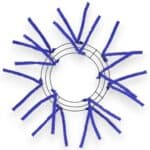 10-20" Blue Wire Wreath Frame