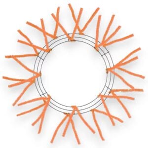 15-24" Orange Wire Wreath Frame