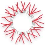 15-24" Red Wire Wreath Frame