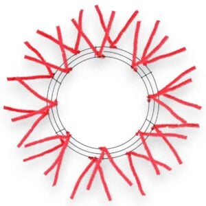 15-24" Red Wire Wreath Frame