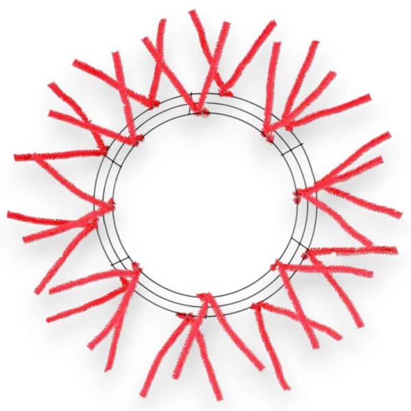 15-24" Red Wire Wreath Frame