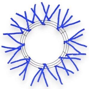 15-24" Blue Wire Wreath Frame