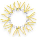 15-24" Yellow Wire Wreath Frame