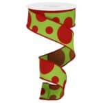 Lime Red Dot Ribbon