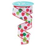 Lime Red Green Gumdrop Ribbon
