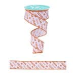 1.5" Texas Diagonal Text Ribbon - 10 yards