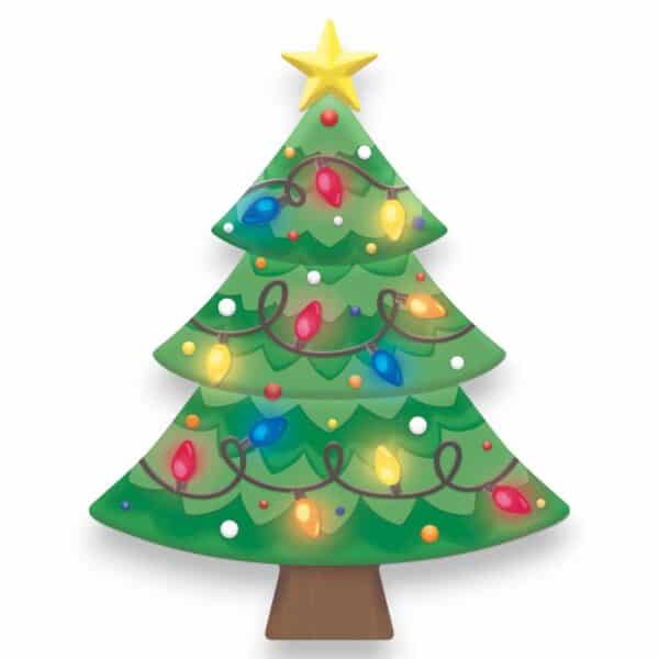 Metal Embossed Christmas Tree Sign