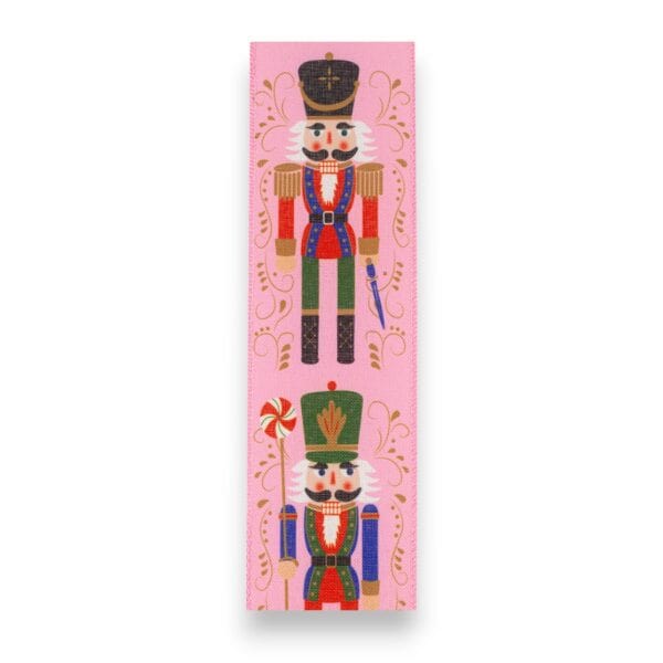 2.5" Pink Nutcracker Ribbon - 10 yards - Image 2