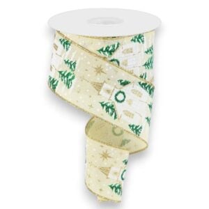 2.5" Winter Church Ribbon - 10 yards