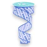 1.5" Kentucky Diagonal Text Ribbon - 10 yards