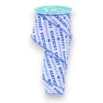 2.5" Kentucky Diagonal Text Ribbon - 10 yards