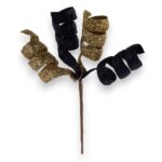 Gold Black Curly Pick