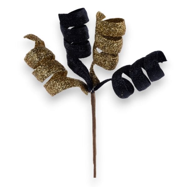 Gold Black Curly Pick