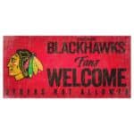 Chicago Blackhawks Fans Welcome Sign
