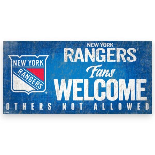 New York Rangers Fans Welcome Sign