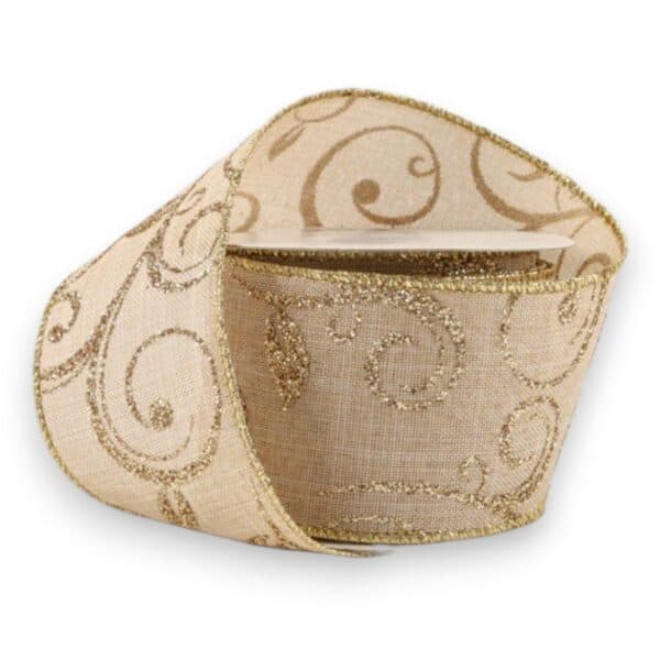 Gold Scroll Ribbon