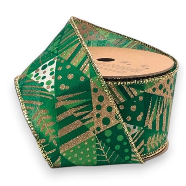 Geometric Green Trees Ribbon