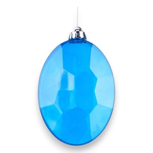 Blue Oval Gem Ornament