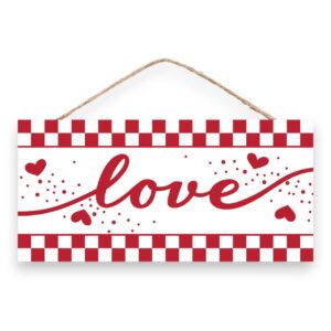 Red Checker Love Sign