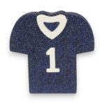 Navy White Flat Football Jersey Ornament