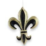 Black Gold Fleur De Lis Ornament