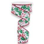Glitter Holly Berry Ribbon