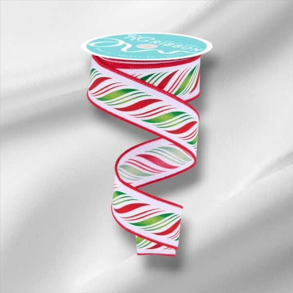 1.5" Peppermint Twist Ribbon - 10 yards - Image 3