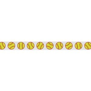 7/8" Grosgrain Softball Ribbon - 25 yards