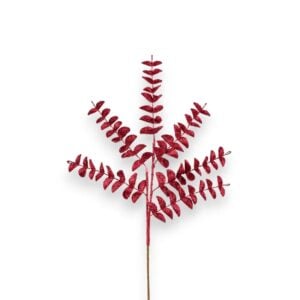 Glitter Burgundy Eucalyptus Pick