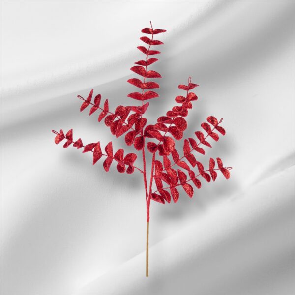 Glitter Red Eucalyptus Pick - Image 2