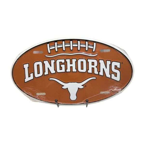 Texas Longhorns Oval License Plate