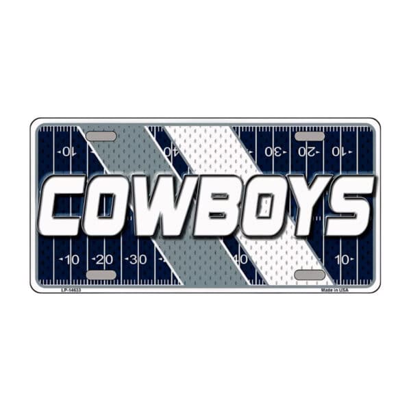 Dallas Cowboys Football License Plate