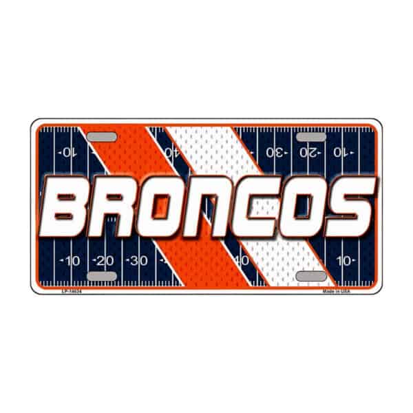 Denver Broncos Football License Plate