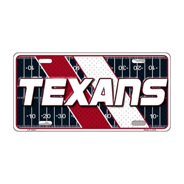 Houston Texans Football License Plate