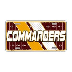 Washington Commanders Football License Plate