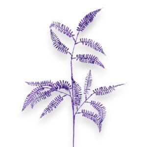 Glitter Purple Fern Spray