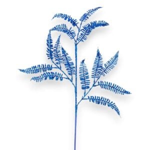 Glitter Blue Fern Spray