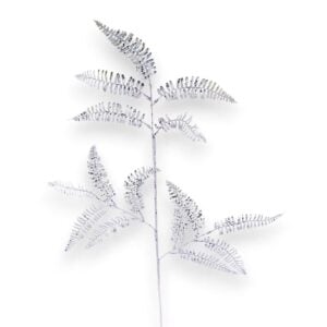 Glitter Silver Fern Spray