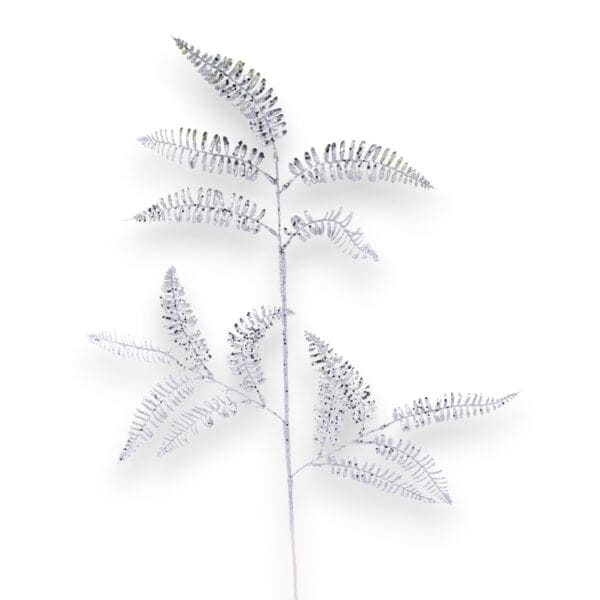 Glitter Silver Fern Spray