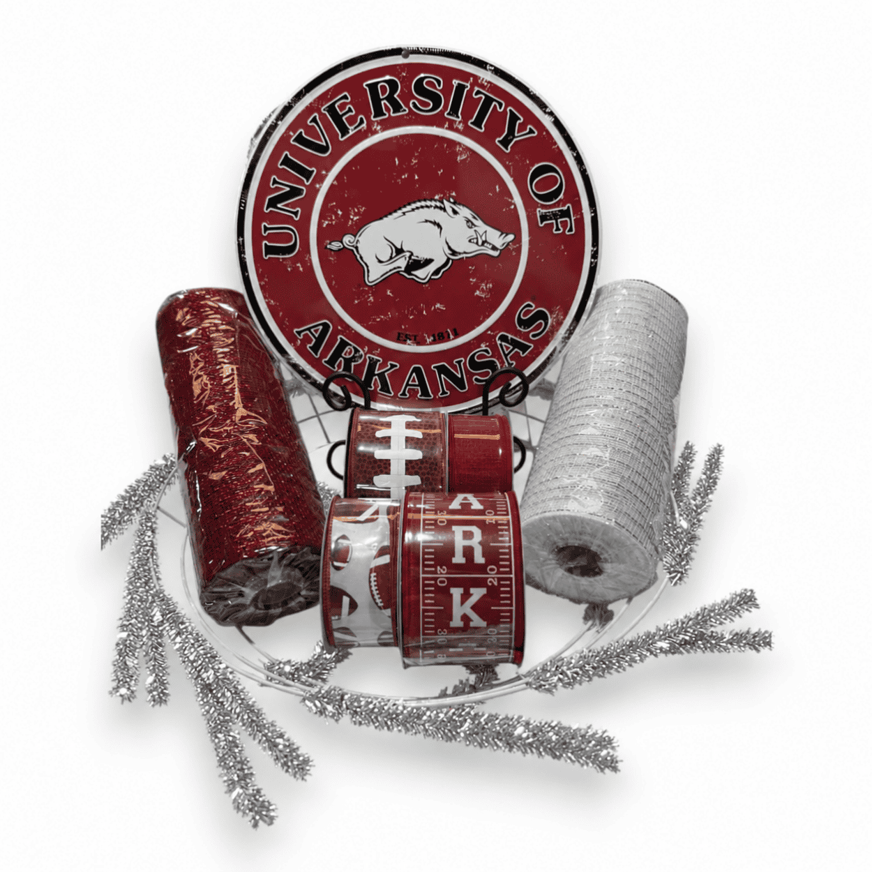 Arkansas Razorback Wreath Kit
