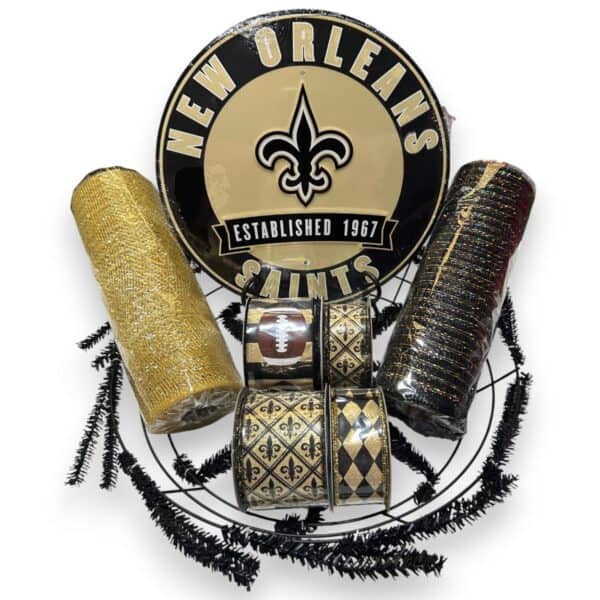 New Orleans Saints Wreath Kit