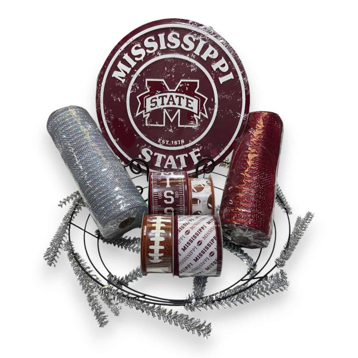 Mississippi State Wreath Kit 2