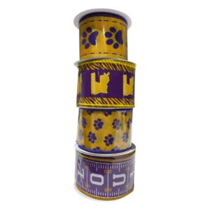 2.5" LSU Football Ribbon Bundle - Wired